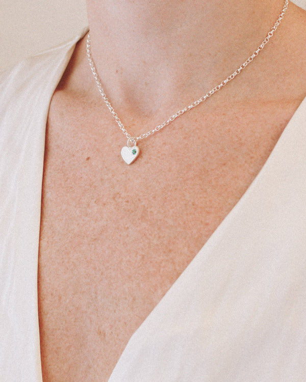 Loveheart necklace silver