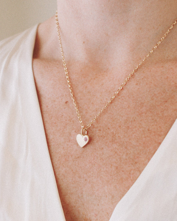 Loveheart necklace gold