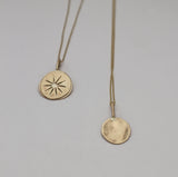 Mini gold moon necklace