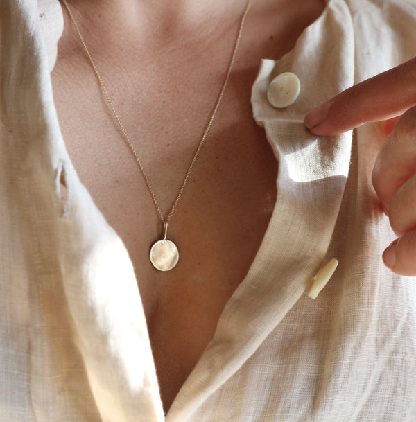 Mini gold moon necklace - ready to ship