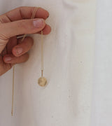 Mini gold moon necklace