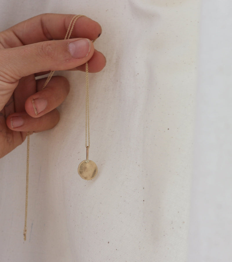 Mini gold moon necklace - ready to ship