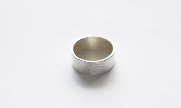 Thick dapped band silver - wholesale