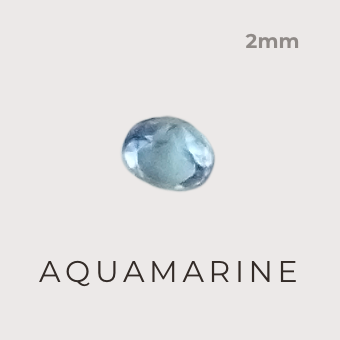 Aquamarine stone 2mm