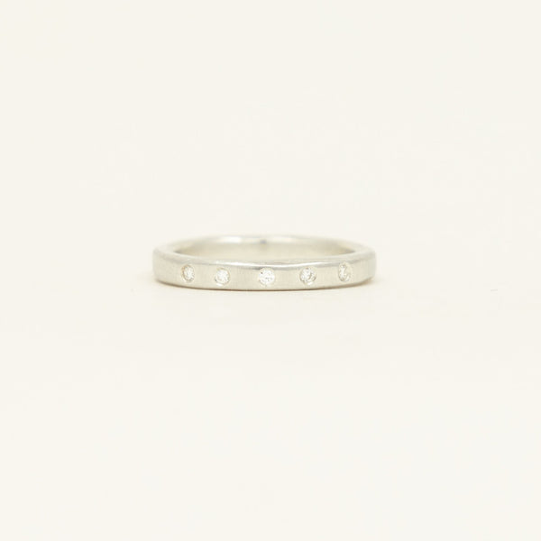 Fine Band - white gold - with stones