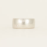 Extra Wide Band - white gold starry night