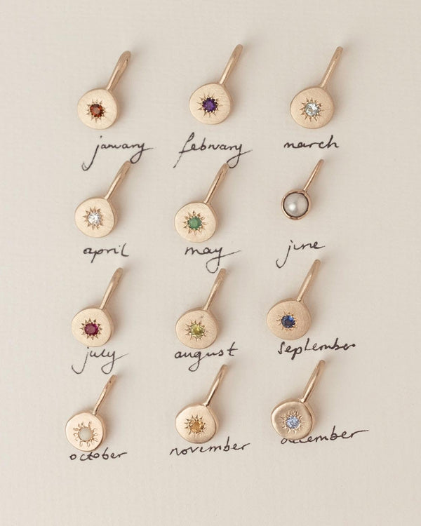 Birthstone necklace stack gold
