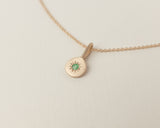 Emerald necklace gold