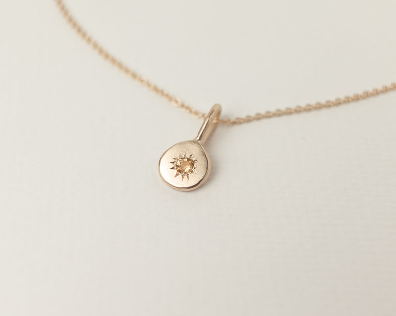 Birthstone necklace gold – Argent Silversmith