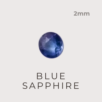 Blue Sapphire stone 2mm