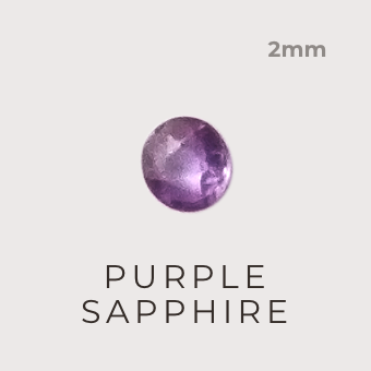 Purple Sapphire stone 2mm