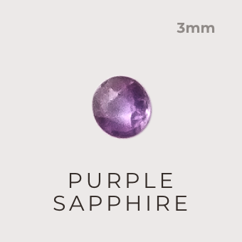 Purple Sapphire stone 3mm