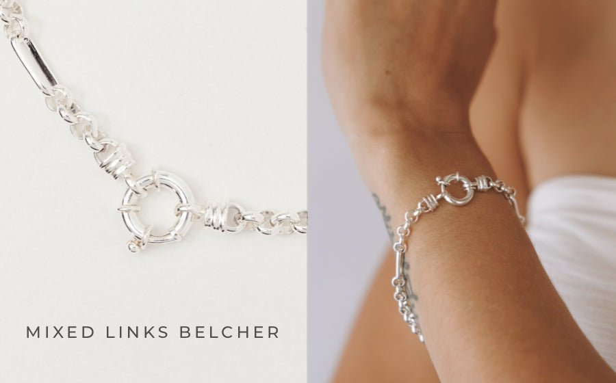 Mixed Links Bracelet - Silver