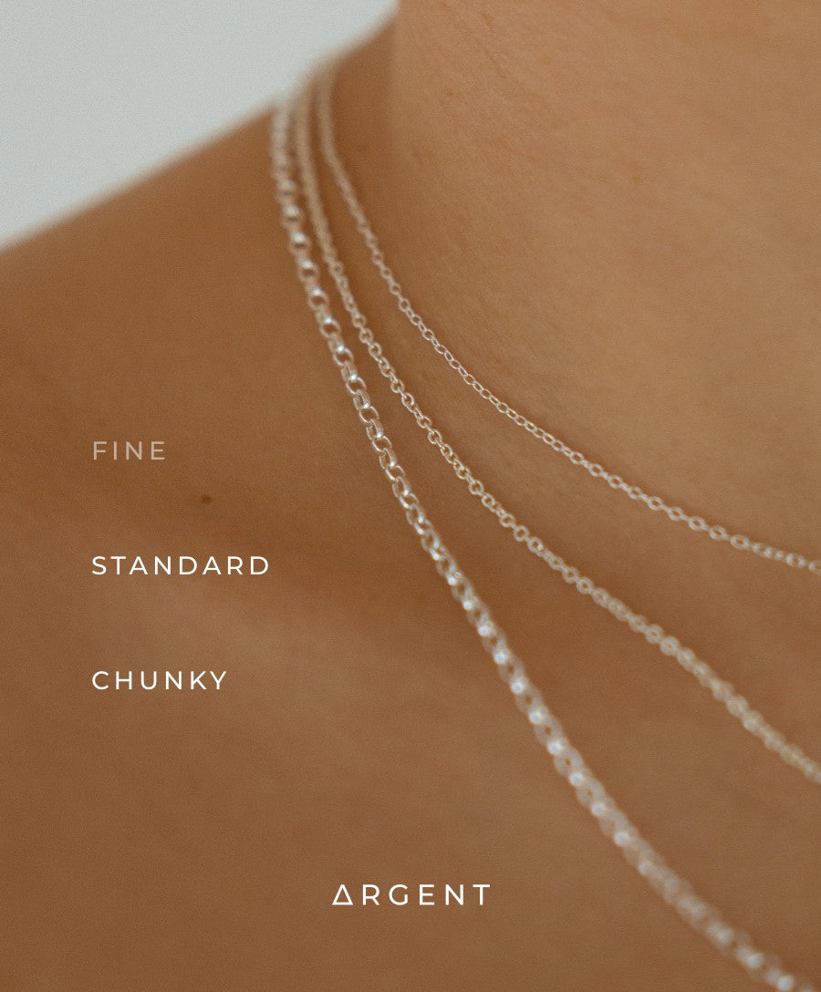White Gold Chain Types - Standard and Chunky